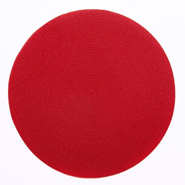 Red Woven Round Placemat