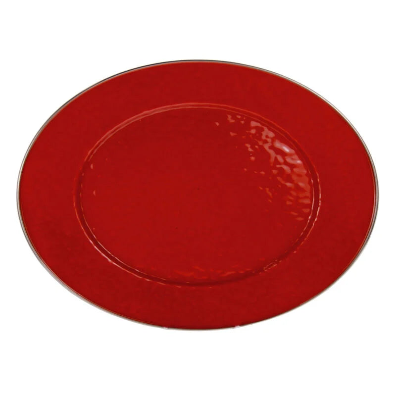 Red Oval Platter
