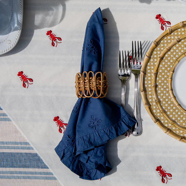 Eyelet Napkin - Navy