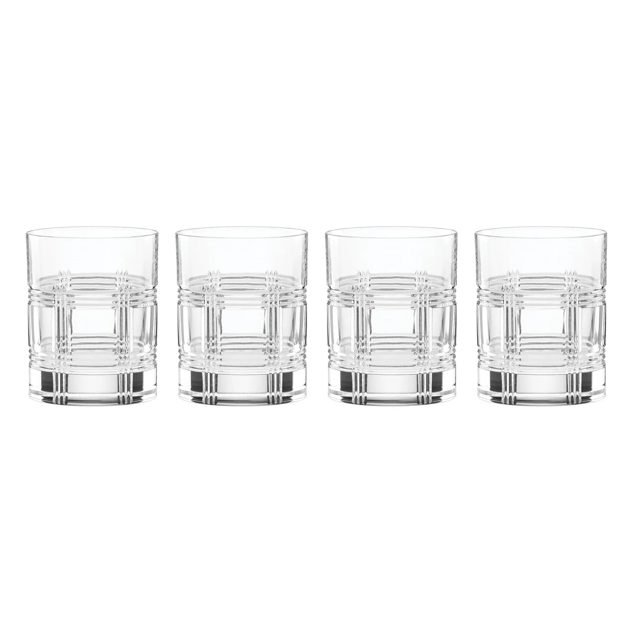 Reed and Barton Hudson Crystal Double Old Fashioned Glasses, Set of 4