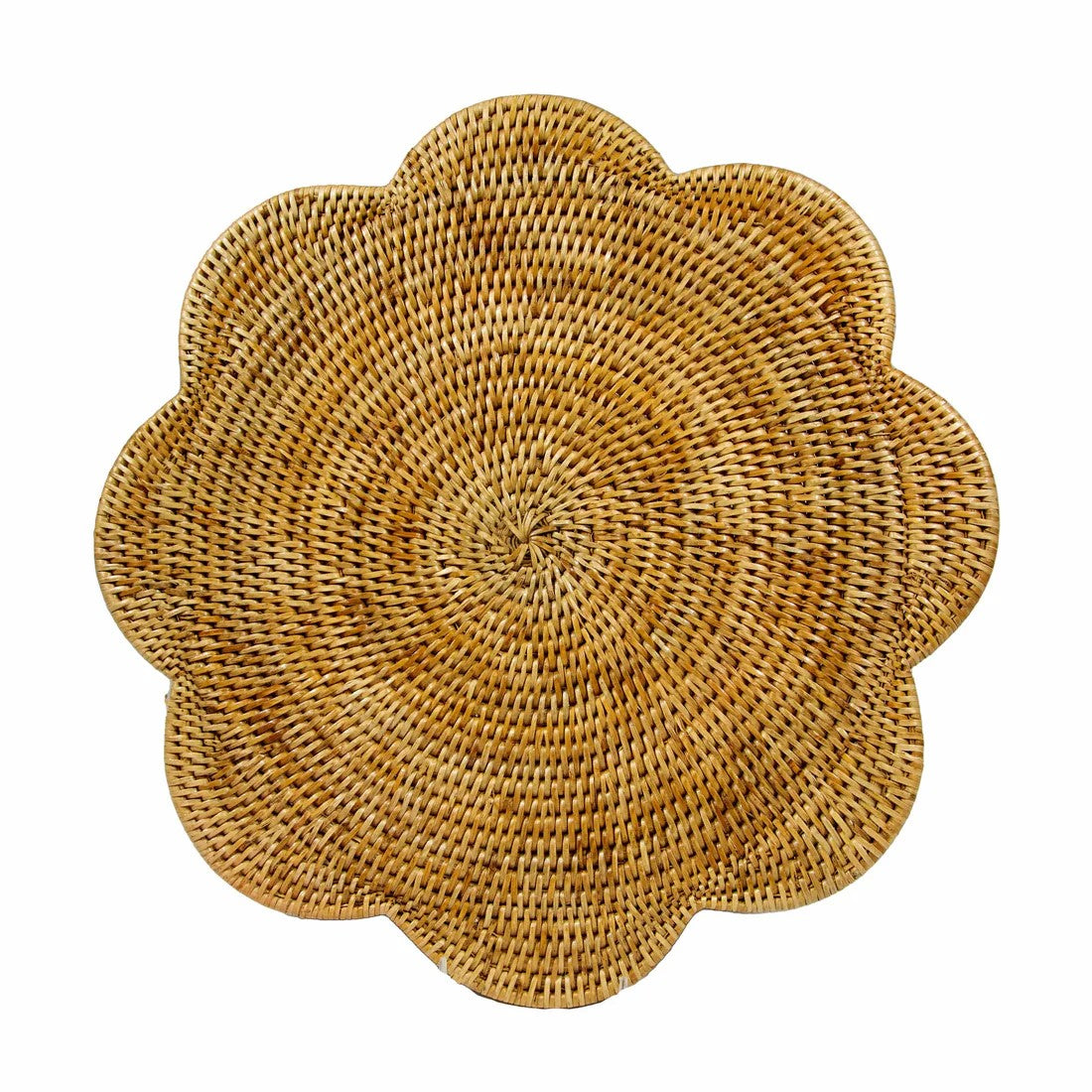 Caspari Rattan Scalloped Placemat
