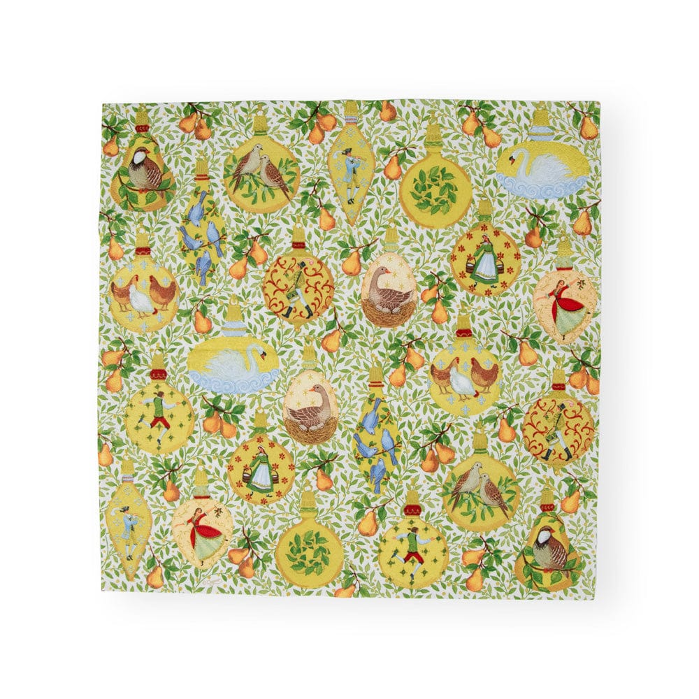 Caspari In A Pear Tree Paper Napkins