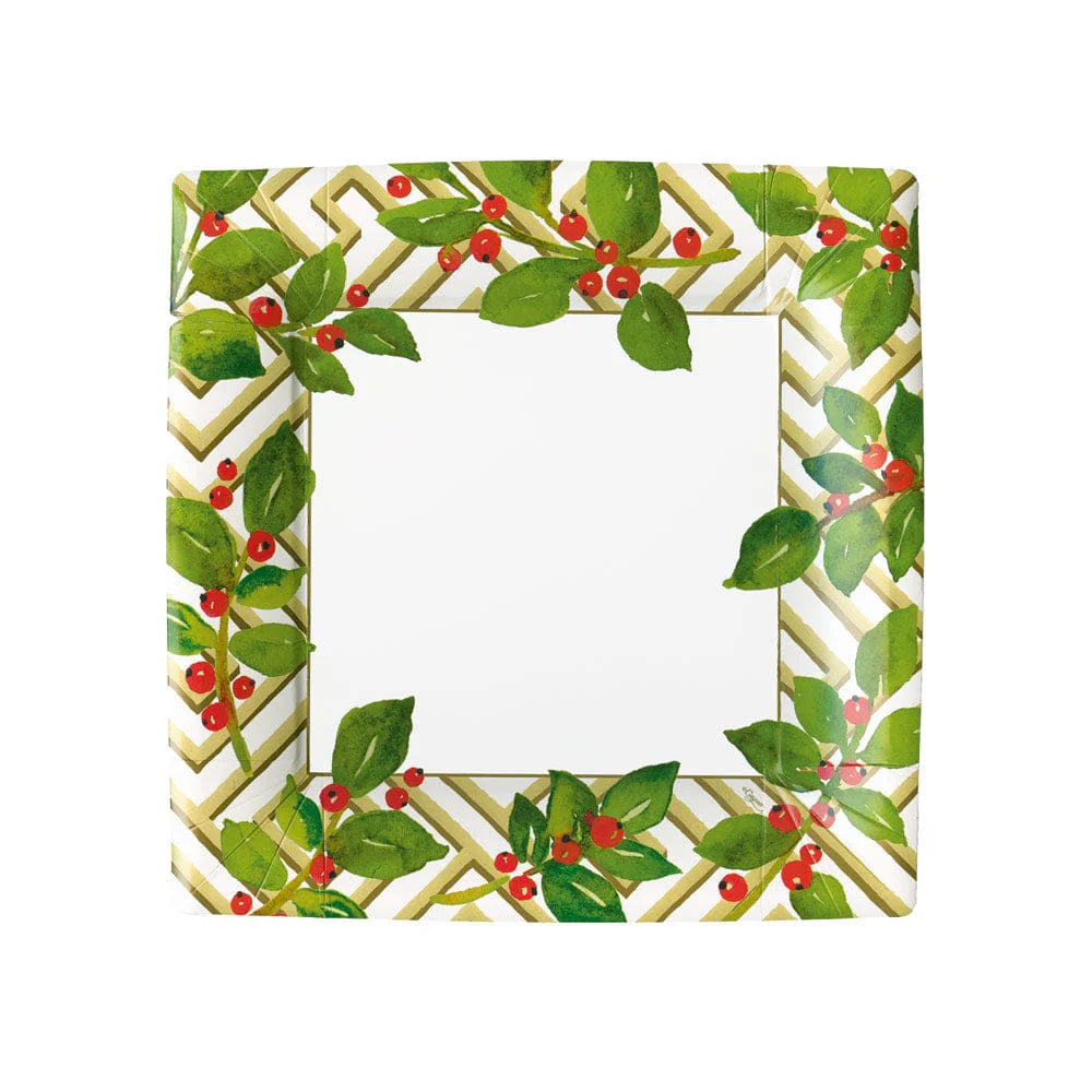 Caspari Holly And Fretwork Paper Products