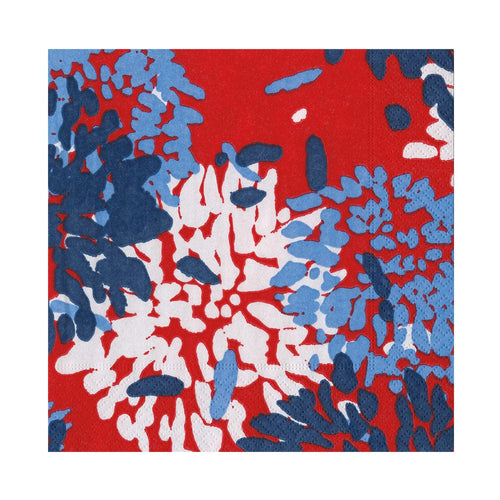 Chrysanthemum Red/White/Blue Napkins