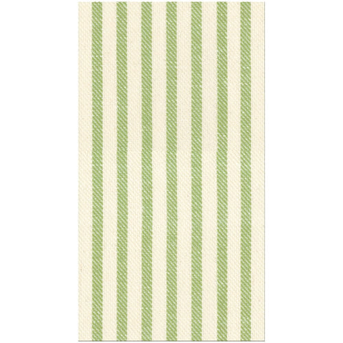 Melograno Stripe Sage-Paper Linen Paper Napkin