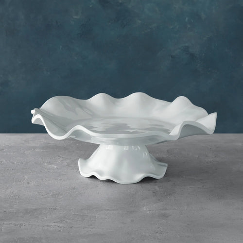Havana Pedestal Cake Plate White