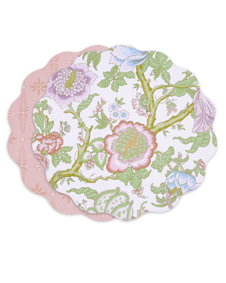 Blooms & Branches Reversible Round Placemats - Set of 4