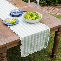 Juliska Table Runner - Gingham Ruffle