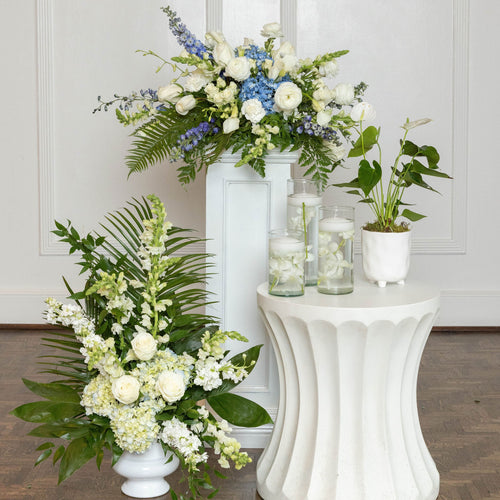 Floating Candles Set - White Orchid Petals