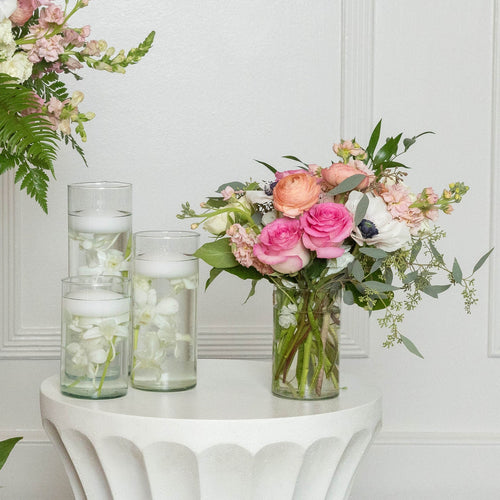 Floating Candles Set - White Orchid Petals