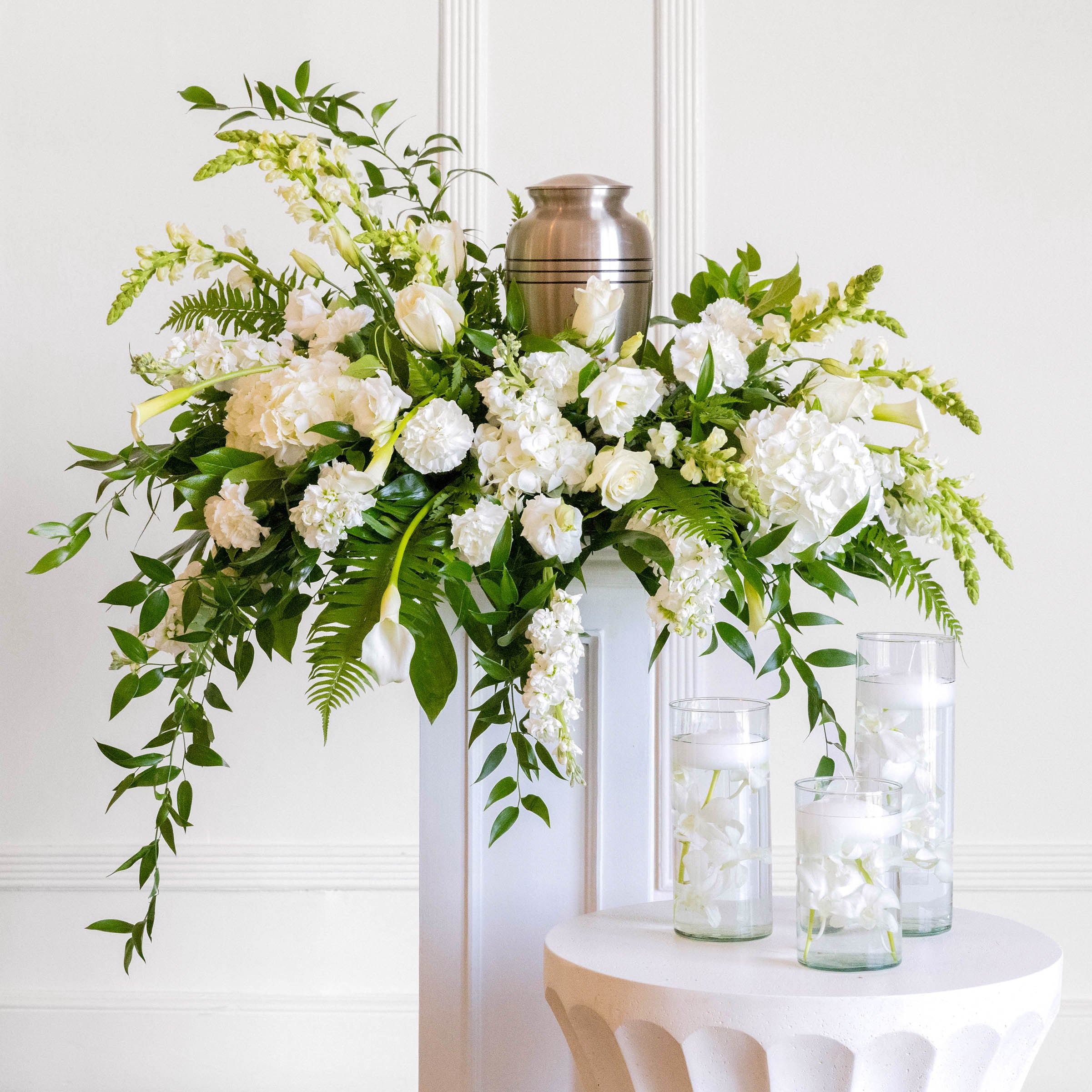Floating Candles Set - White Orchid Petals