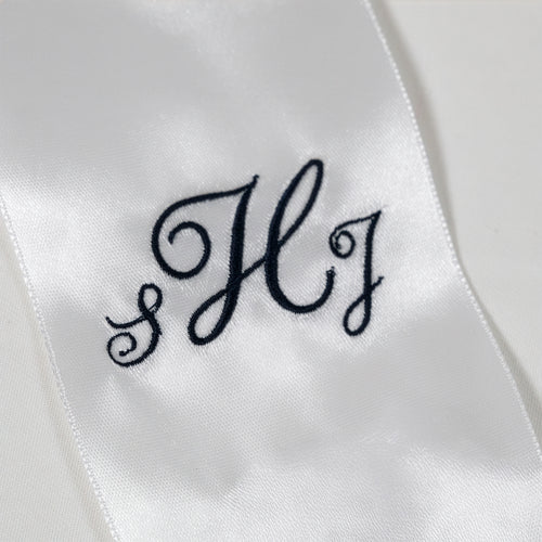 Monogrammed Ribbon for Nosegays