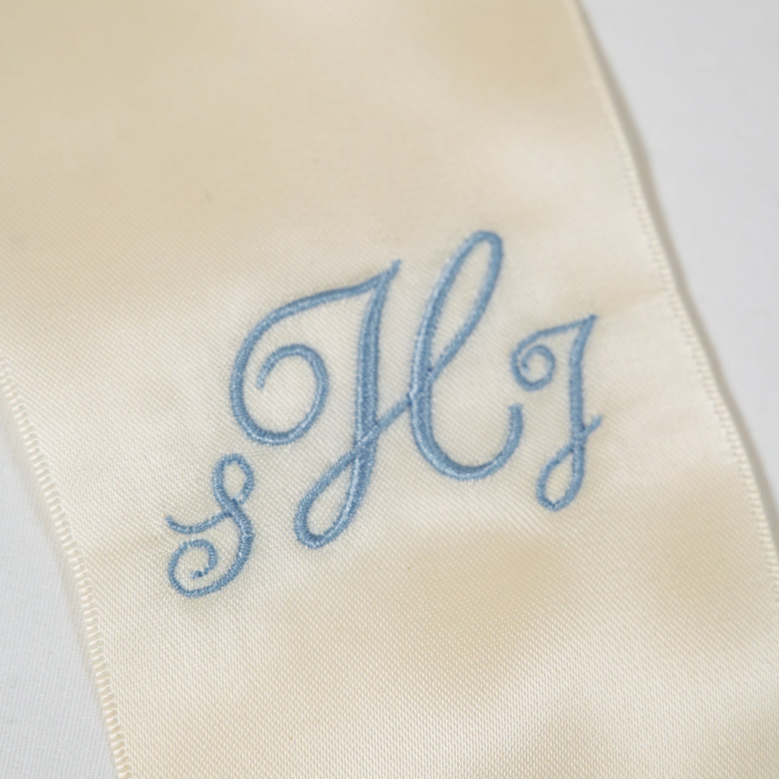 Monogrammed Ribbon for Nosegays