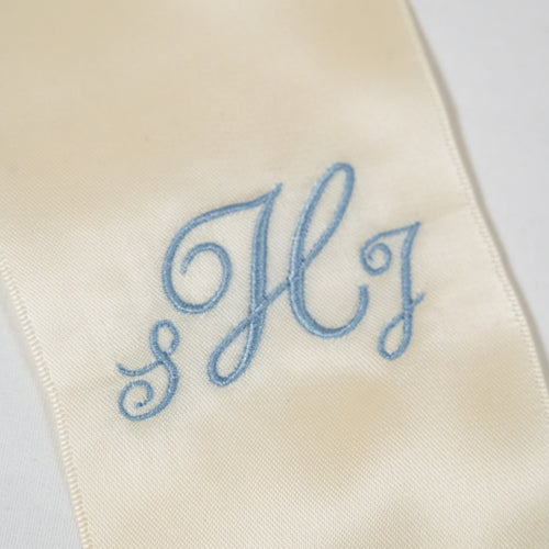 Monogrammed Ribbon for Nosegays