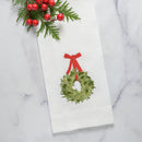 Boxwood Wreath Linen Towel