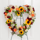 Autumn's Embrace Heart Easel