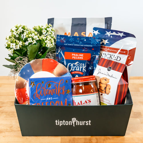 Red, White, and Blooming Basket