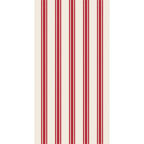 Red Linen Stripe Guest Towels