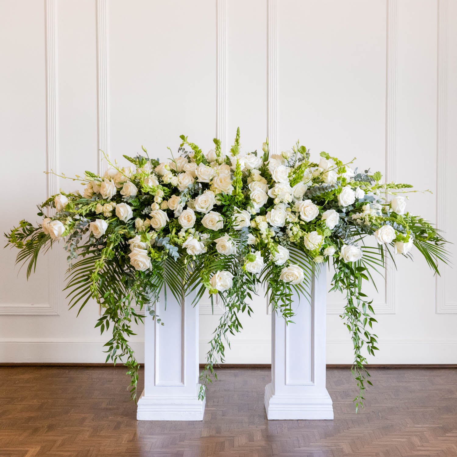 White Elegance Casket Spray