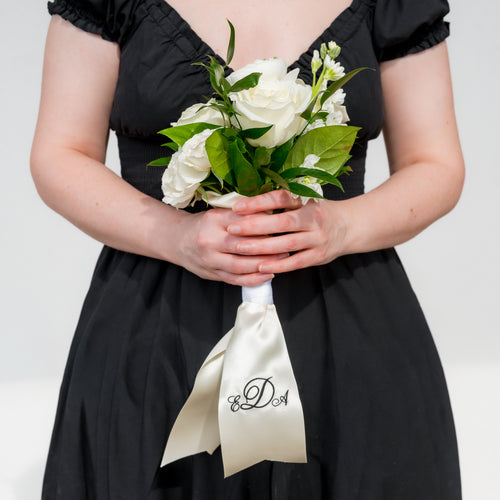 Monogrammed Ribbon for Nosegays