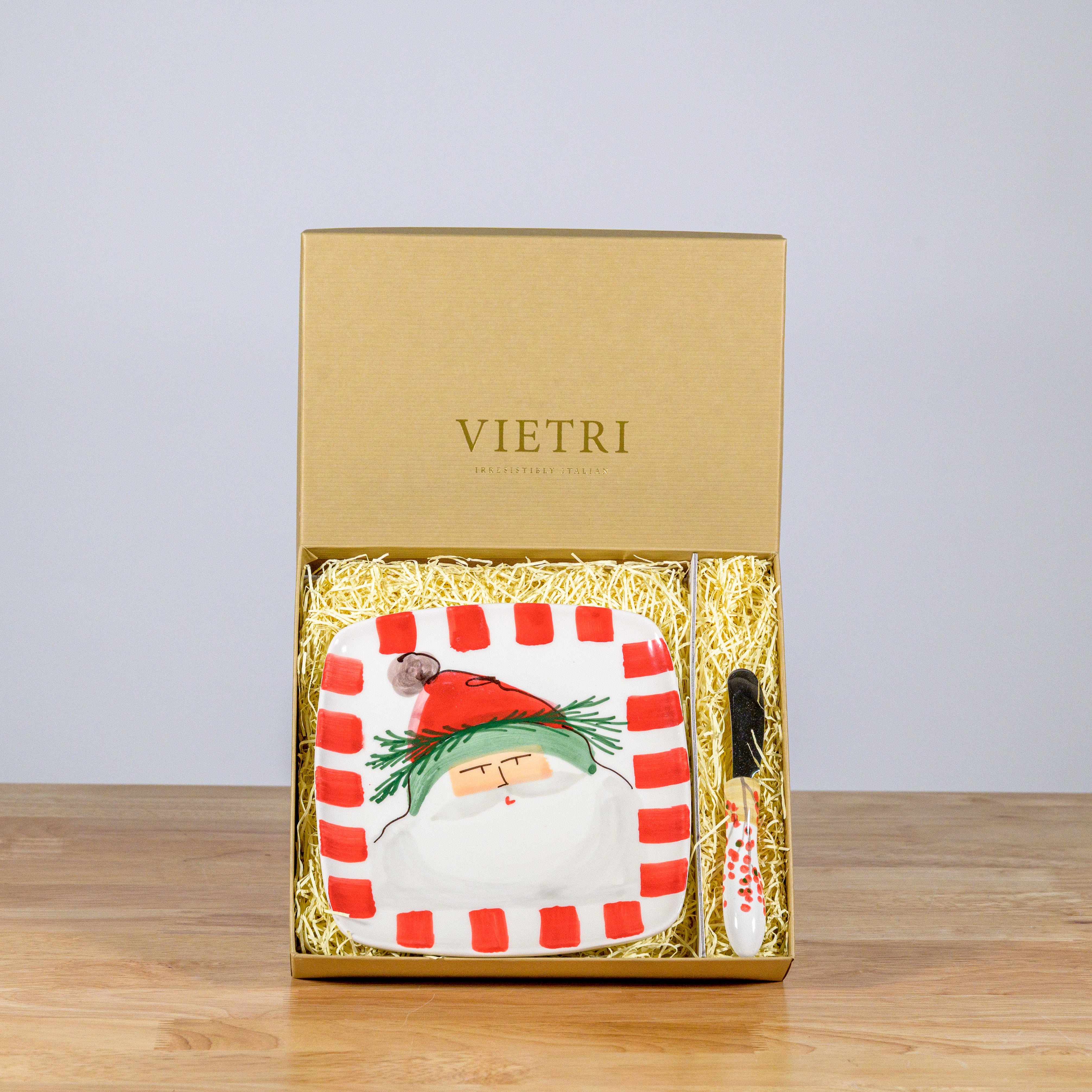 Old St. Nick Plate & Knife Set by Vietri