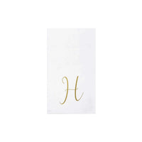 Papersoft Napkins Gold Monogram - 20 Pack