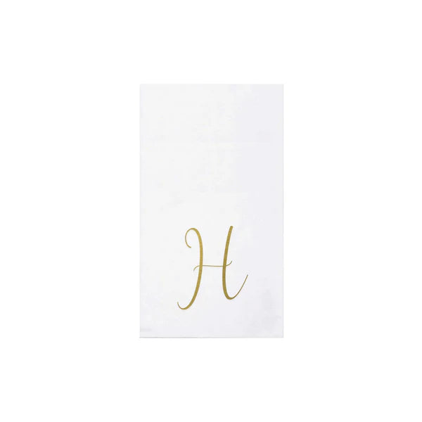 Papersoft Napkins Gold Monogram - 20 Pack