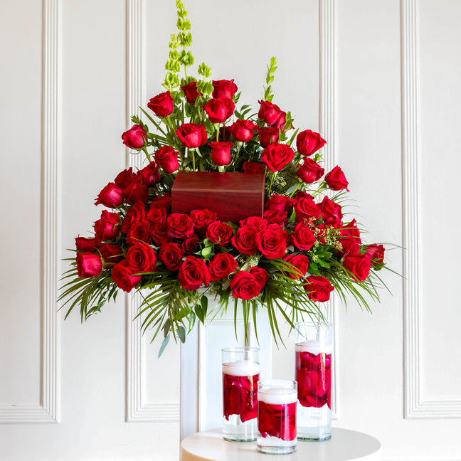 Floating Candle Set - Red Rose Petals