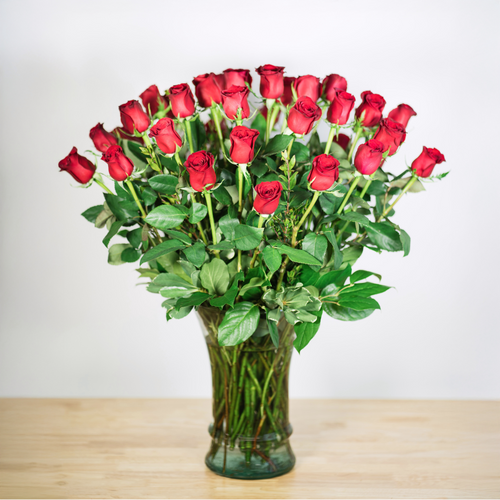 3 Dozen Classic Red Roses Arranged