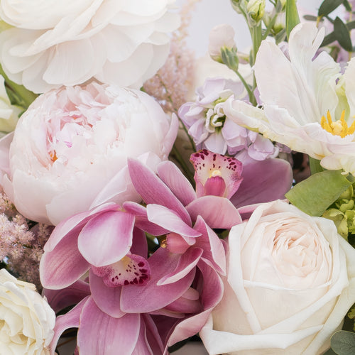 Designer's Choice Arrangement - Green, Pink, & White Hues