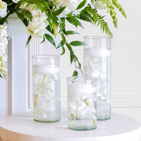 Floating Candles Set - White Orchid Petals