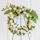 Peaceful Purity Wreath Easel