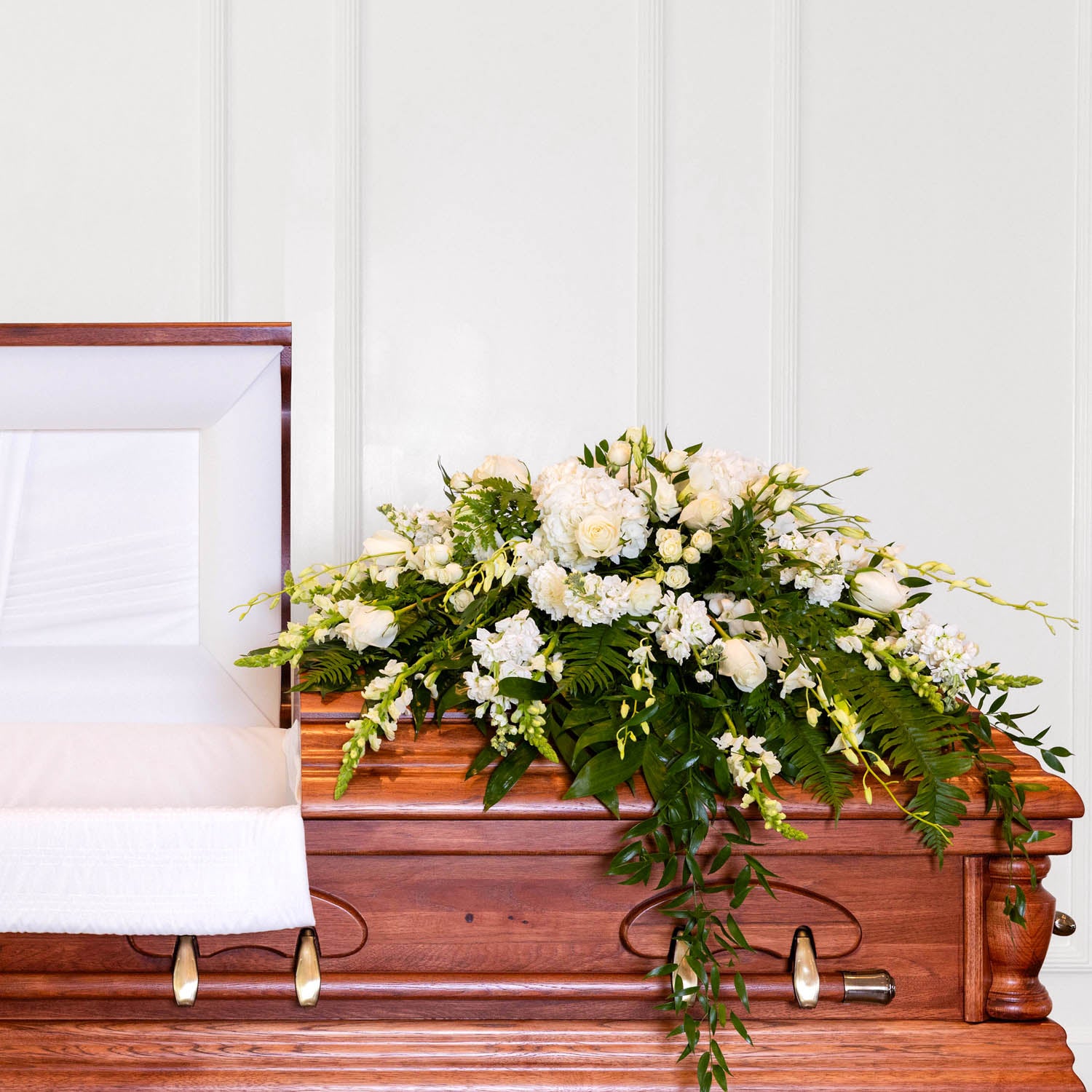 Peaceful Purity Casket Spray