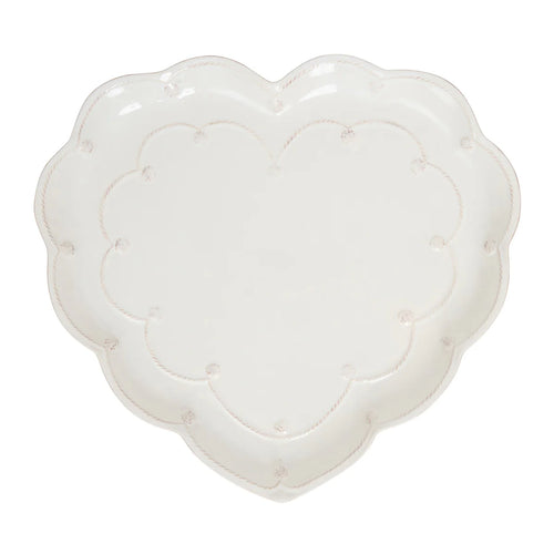 Berry & Thread 15" Heart Platter - Whitewash