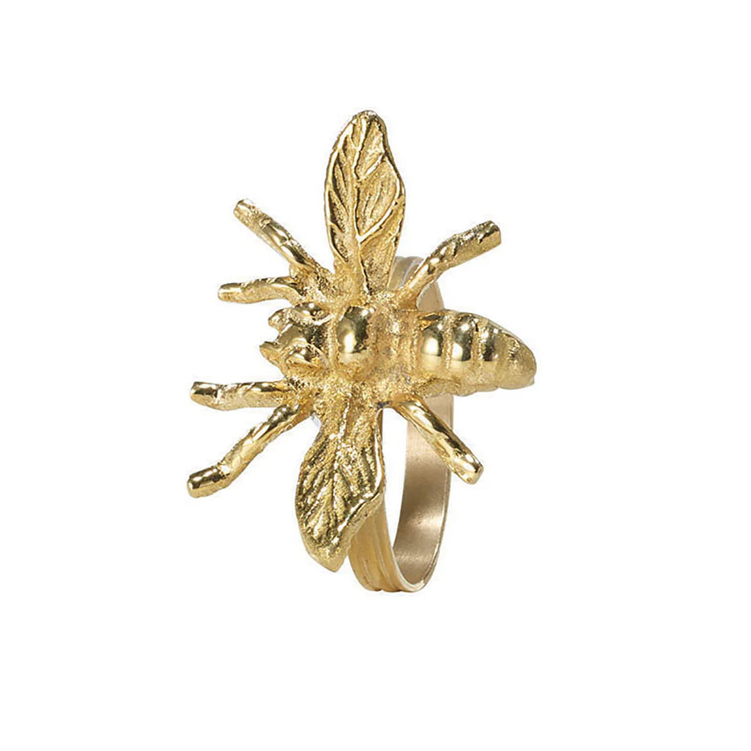 Gold Bee Napkin Ring (Set of 4)