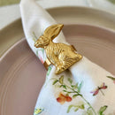Gold Rabbit Napkin Ring (Set of 4)