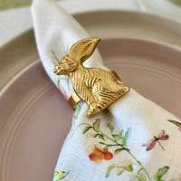 Gold Rabbit Napkin Ring (Set of 4)