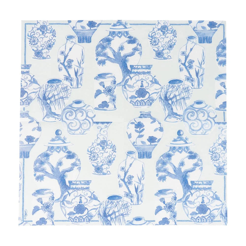 Glazed Porcelain Celadon Paper Linen Luncheon Napkins