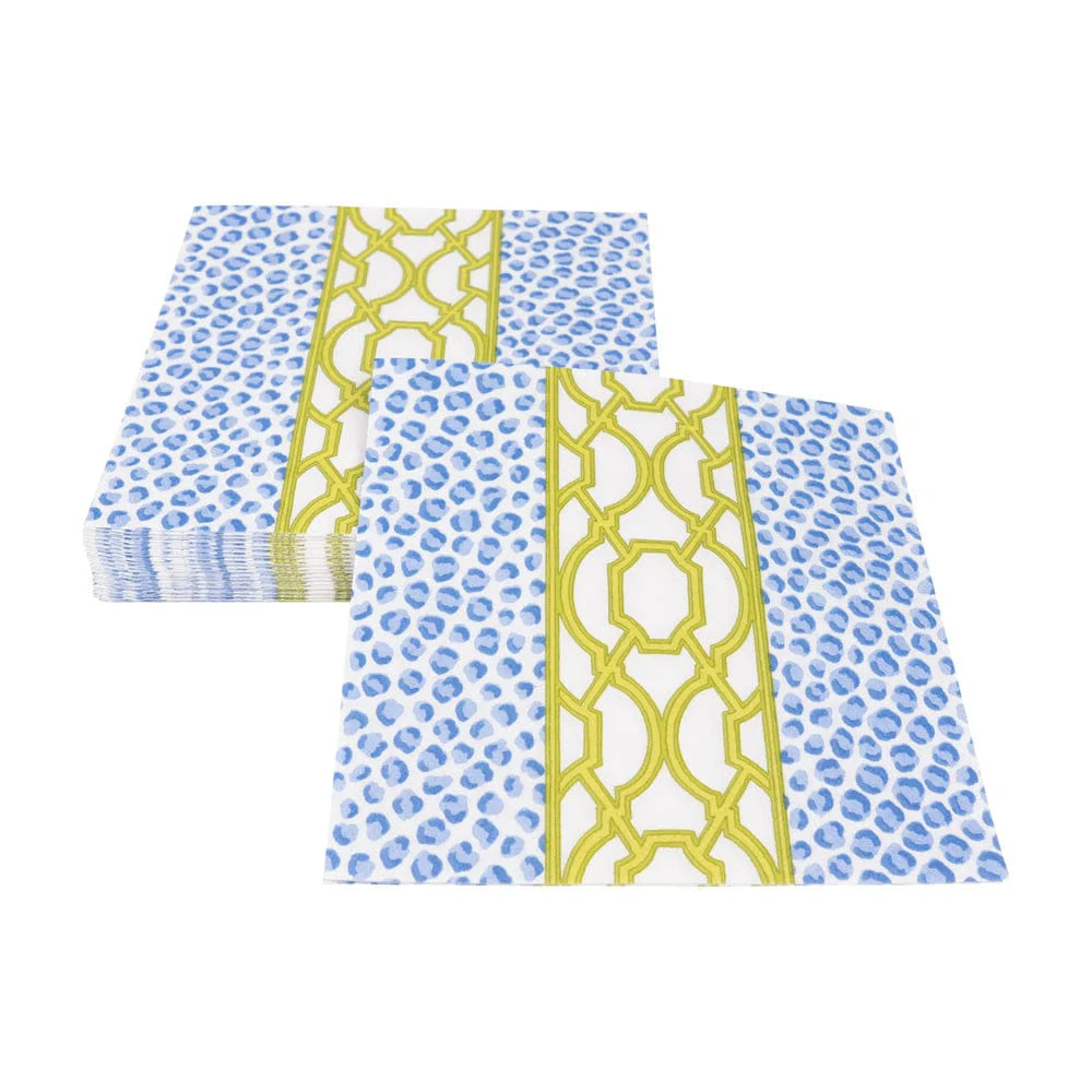 Knots And Spots Blue & Green Luncheon Napkins