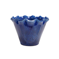 Stoneware Planter - Holds 6" Pot - Deep Blue