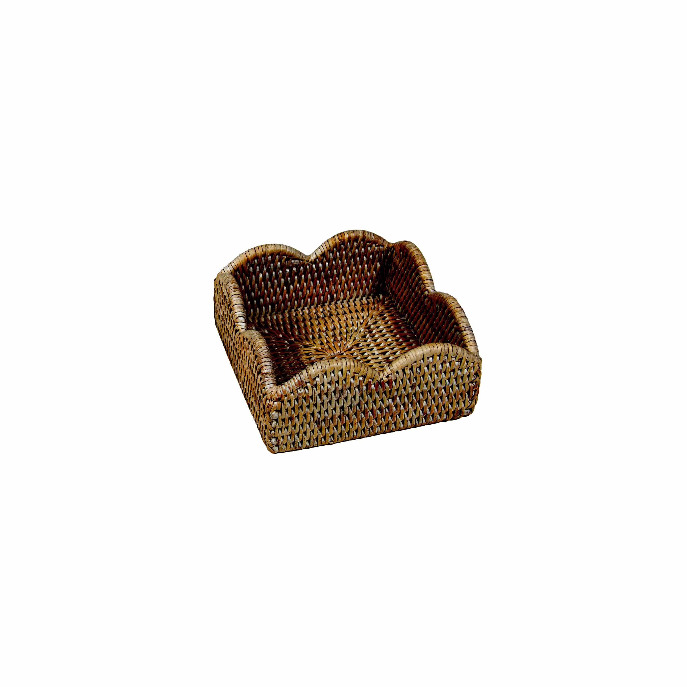 Rattan Scalloped Napkin Holder