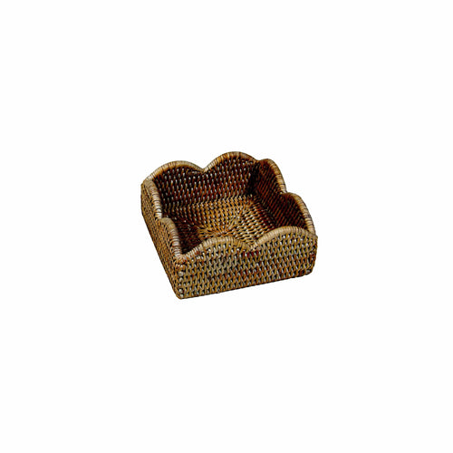 Rattan Scalloped Napkin Holder