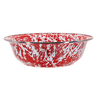 Red Swirl Serving Bowl