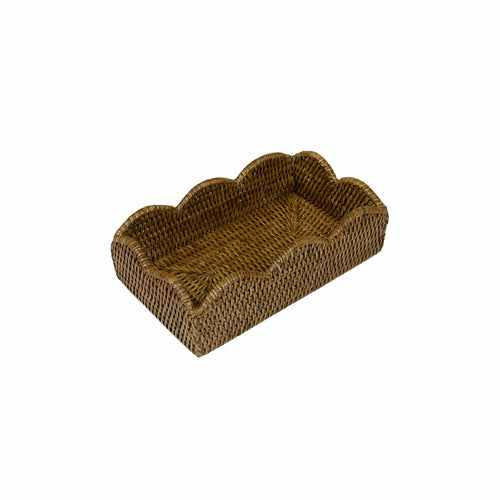 Rattan Scalloped Napkin Holder