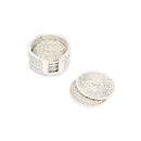 Rattan Round Coaster and Holder Set - Cream