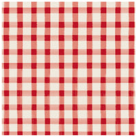 Red Painted Check Cocktail Napkins