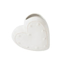 Berry & Thread 6" Heart Vase - Whitewash