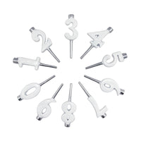 Number Candle Holder Set - White