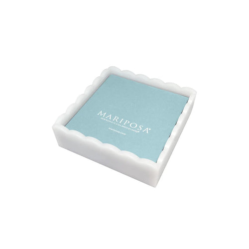 Mariposa Scalloped Cocktail Napkin Box