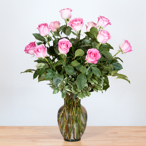 Pink Classic Roses Arranged